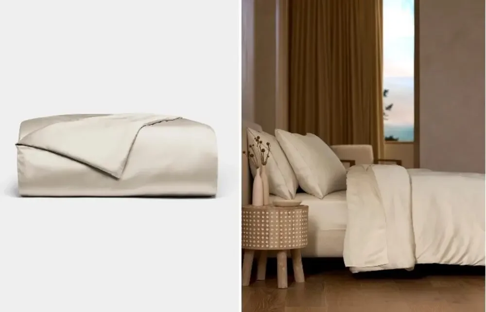 Cozy Earth -Bamboo - Twin Duvet Cover - Oat